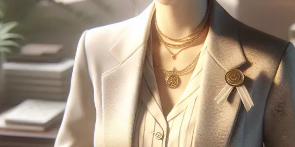 A confident female professional in an elegant office, embodying dedication and emotional depth.