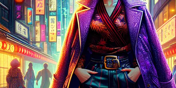 A confident young woman named Spring navigates a vibrant Tokyo nightlife, surrounded by neon lights and adult film elements.